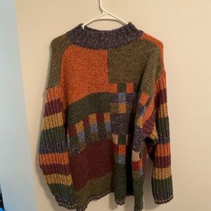Multicolored Dressbarn Patched Sweater